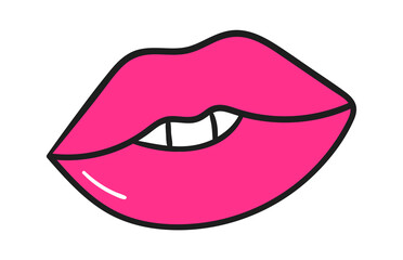 Female Lips Icon. Vector illustration