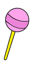 Lollipop Sweet Food Candy. Vector illustration