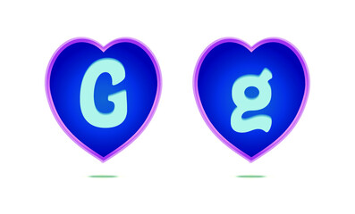 Letters of love. Big G and small g.	