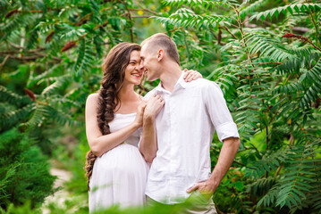 Couple pregnant, waiting for a baby