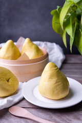 Chinese traditional food, handmade wowotou, cornmeal wowotou, delicious and healthy coarse grain food