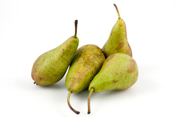 pears on a white background