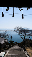 shrine on the sea in Japan