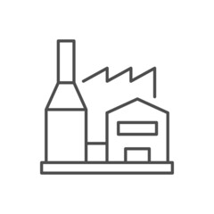 Factory or plant line outline icon