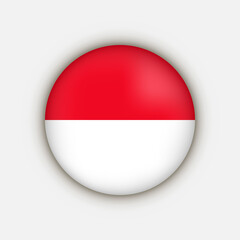 Country Monaco. Monaco flag. Vector illustration.