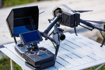 Vlogger equipment for Filming a movie or a video blog Drone Steadicam Camera Stabilizer.