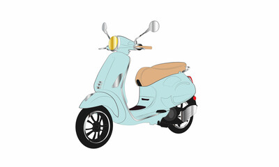 motor scooter illustration