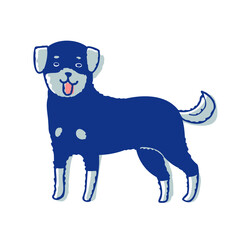 こちらを見ている犬