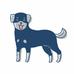 こちらを見ている犬