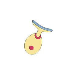 LED Photon light therapy neck face beauty device. Anti-age gadget. Skin tighten, reduce double chin tool. Massager for beauty youth and health. Sketch vector illustration