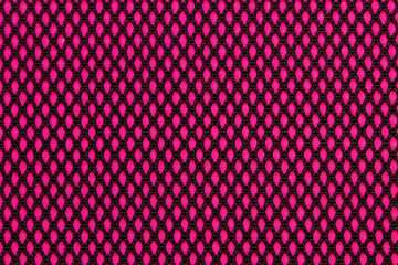 Textura fondo de hilo en forma de red fucsia. Vista de cerca