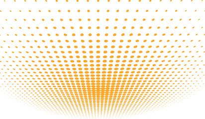 Vector illustration of orange dots on a white background