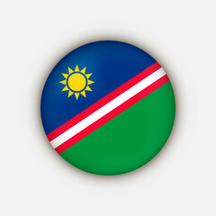 Country Namibia. Namibia flag. Vector illustration.