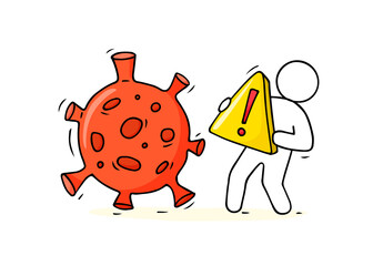 Man protect himself from bacteria.