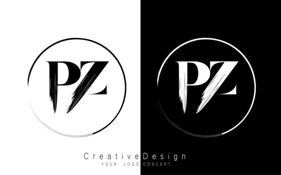 pz logo initial logo vector modern blue fold style Stock Vector | Adobe  Stock