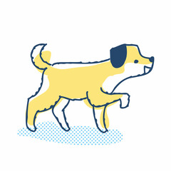 歩いている犬
