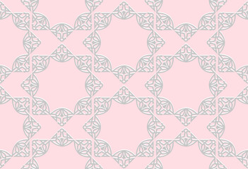 Abstract floral seamless pattern. Mosaic floral ornamental background. Muslim ornament in arab orient style with Arabic, Turkish, Indian motifs. Good for fabric, textile, wallpaper background design