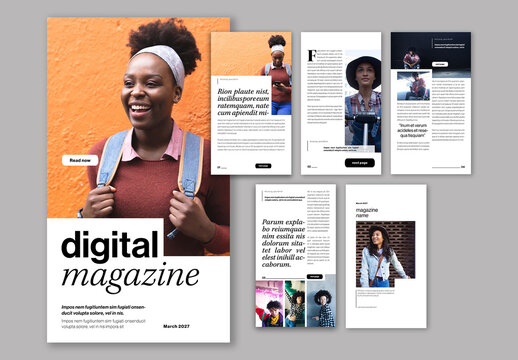 Minimal Digital Magazine Layout