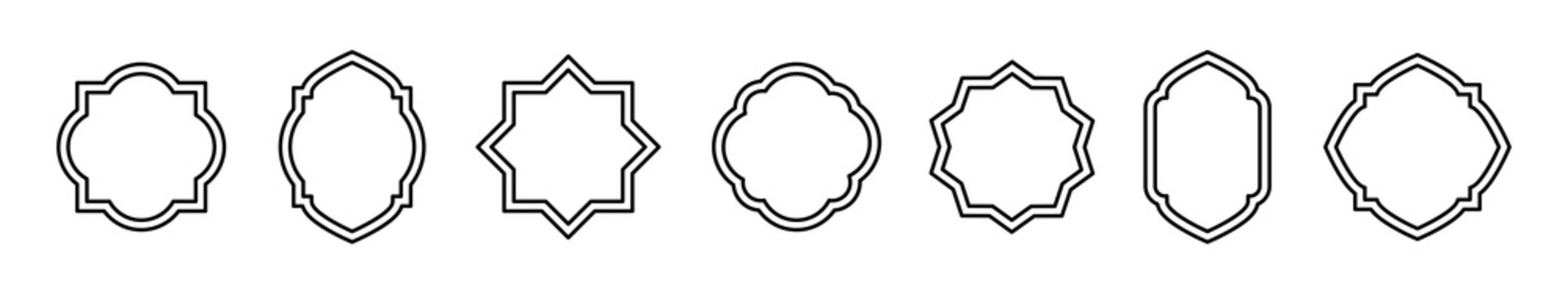 Islamic Pattern Set Icon Vector Illustration