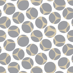 Abstract ornamental seamless pattern. Stylish geometric background with round shapes. Artistic bubbles backdrop