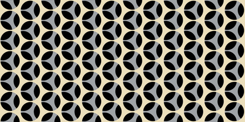 Abstract seamless pattern. Artistic geometric ornamental circle backdrop. Good for fabric, textile, wallpaper or package background design