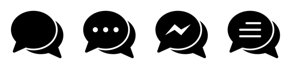 Bubble message. Chat message set icon, Vector illustration