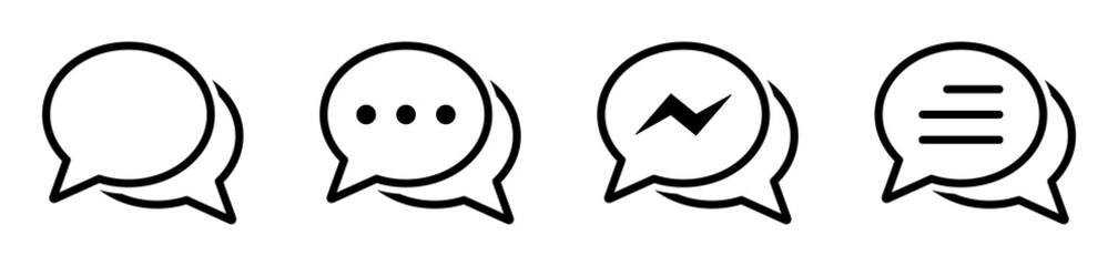 Bubble message. Chat message set icon, Vector illustration