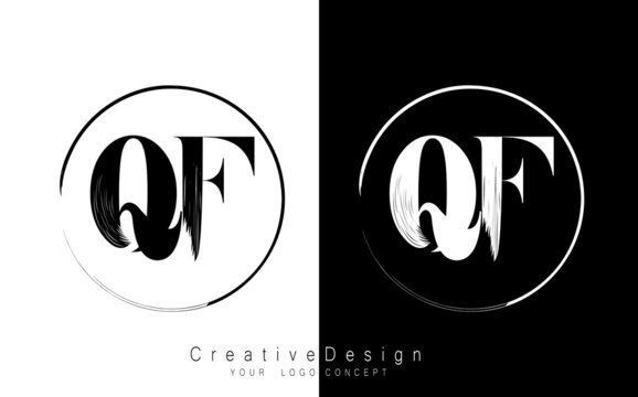 QF letter logo design template vector