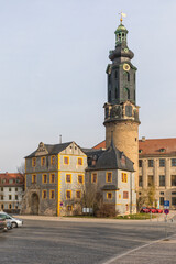 Fototapeta na wymiar Tower and Bastille, oldest part of City Castle at Weimar, Germany