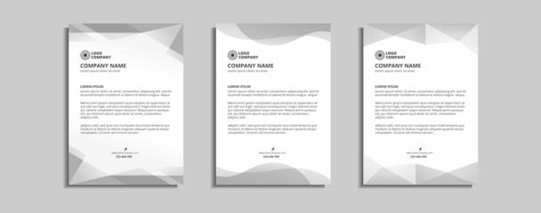 Obraz premium modern corporate letterhead template design
