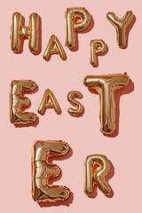 Naklejka premium alphabet-shaped balloons form text happy easter