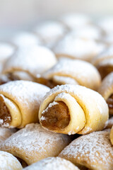 Apple cookies. Cookies made with applesauce inside. close up. local name elmali kurabiye