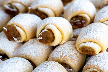 Apple cookies. Cookies made with applesauce inside. close up