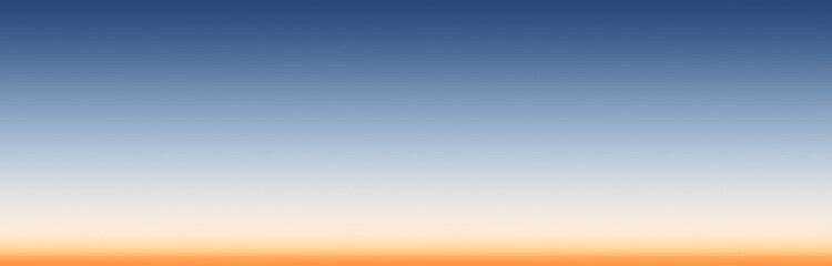 Clear blue sky in morning with bright sunrise panorama