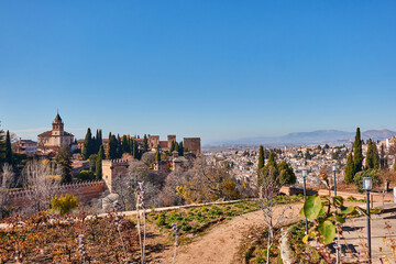 Naklejka premium Alhambra, Granada España, lugares magicos de Europa 