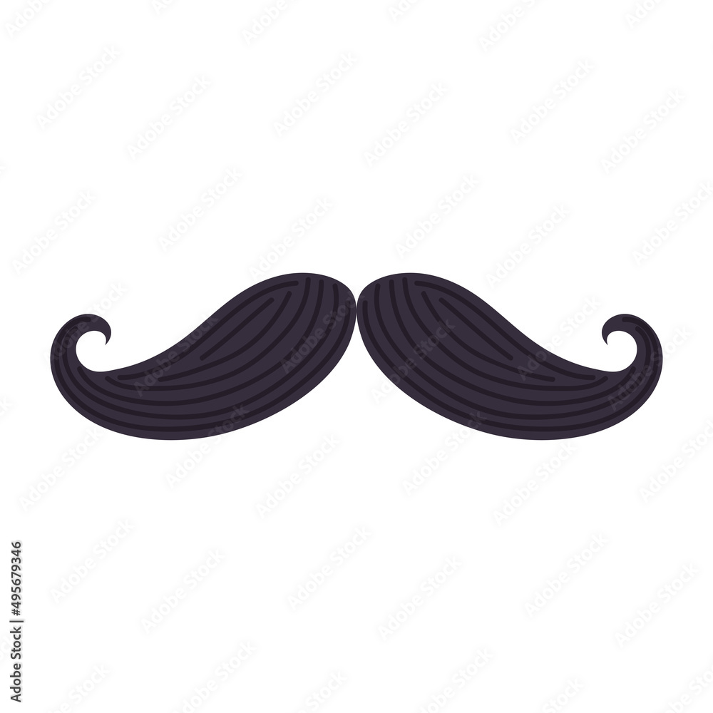 Poster black mustache classic