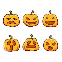 hand drawn halloween pumkin collection