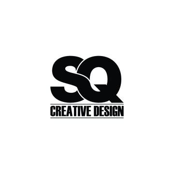 Letter SQ simple logo design vector