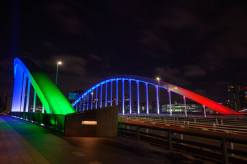 築地大橋ライトアップ