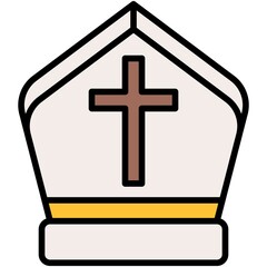 Obraz premium Mitre icon, Holy week related vector illustration
