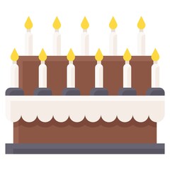 Candle shelf icon, Holy week related vector illustration