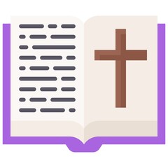 Obraz premium Bible icon, Holy week related vector illustration