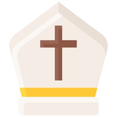 Mitre icon, Holy week related vector illustration