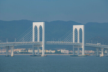 Sunny view of the Sai Van Bridge