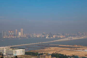 High angle view of the Macao skyline