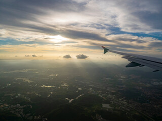 Fototapeta premium Aerial view of the Zhuhai city and landscape