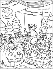 Halloween coloring pages for adults