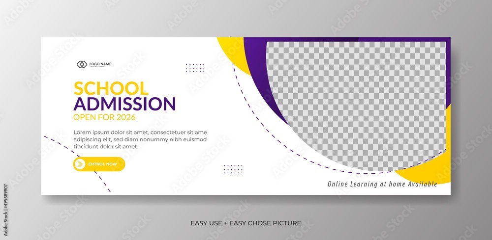 Wall mural web banner template.
