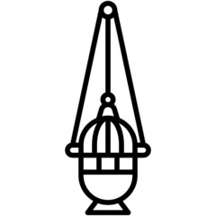 Censer icon, Holy week related vector illustration