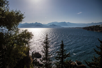 sunset over the sea in Antalya
